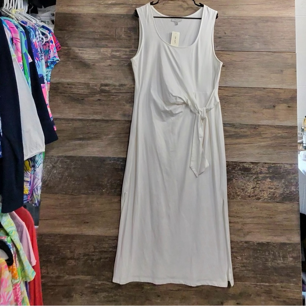 On 34th White Sleeveless Maxi Dress‎ with Side Tie